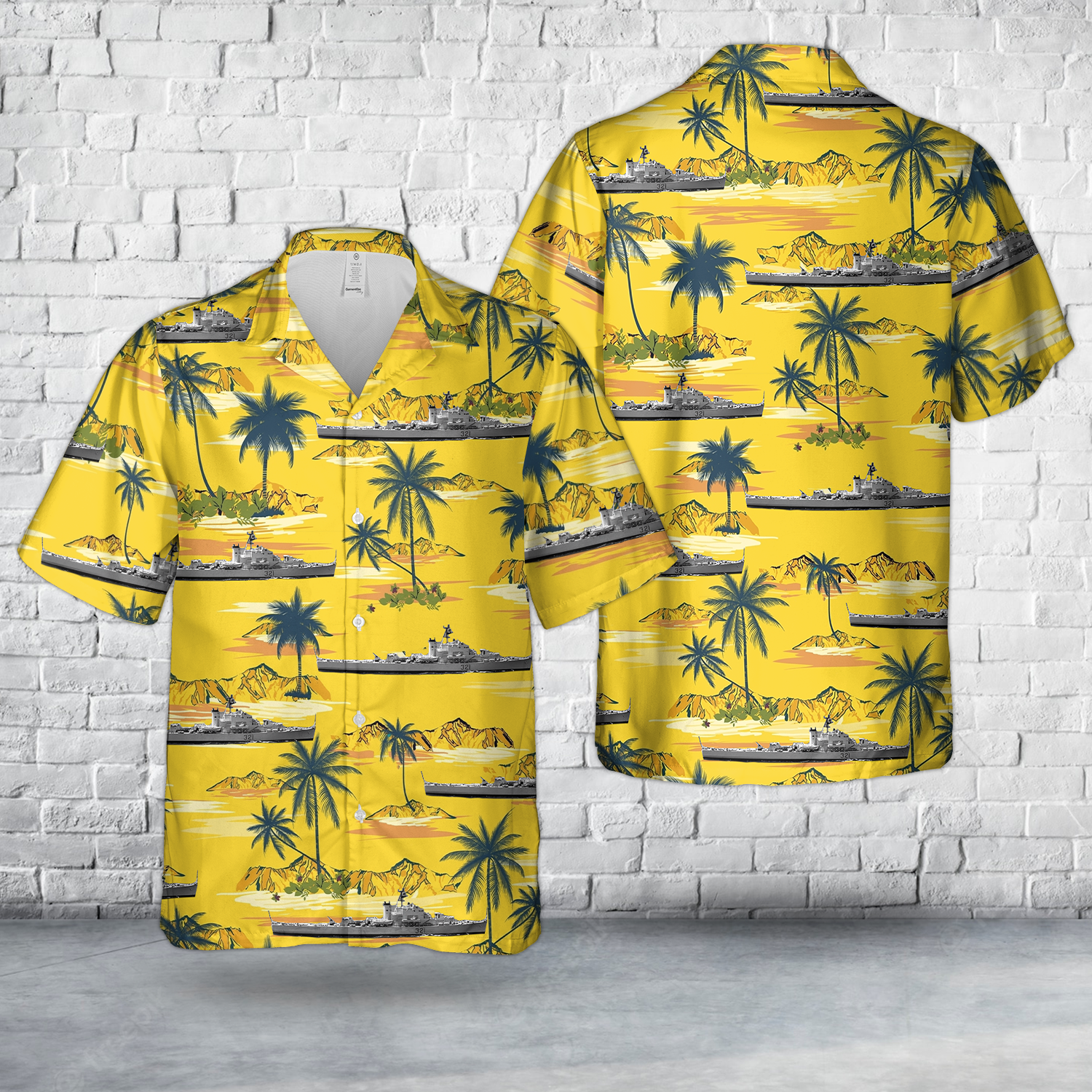 Royal Canadian Navy HMCS Lanark FFE 321 Prestonian class frigate Hawaiian Shirt DLHH1804PL02.png