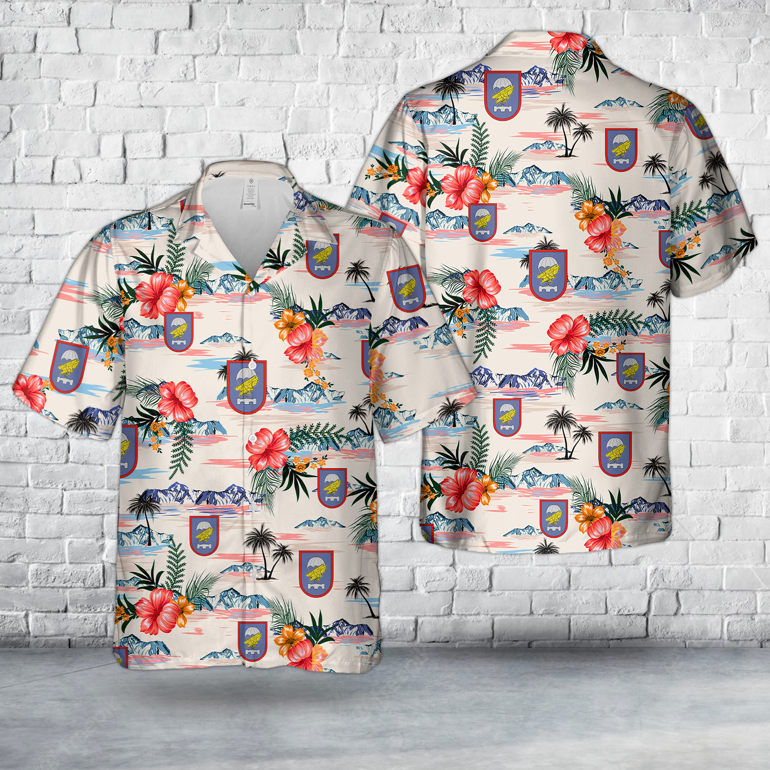 German Army Airborne Engineer Company 260 Luftlandepionierkompanie 260 Hawaiian Shirt DLHH1604PL07.png