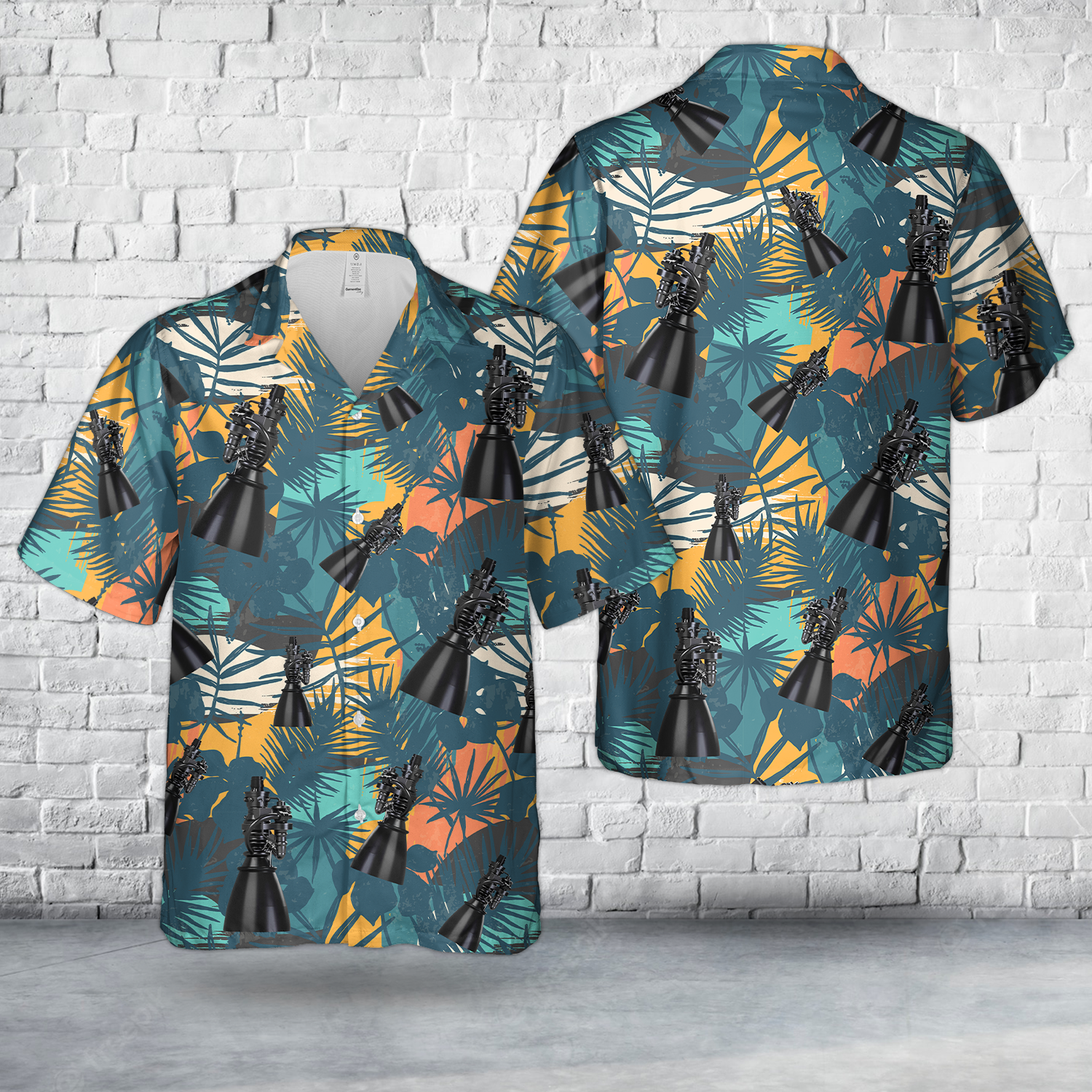 SpaceX Starship Raptor Sea Level Engine Hawaiian Shirt DLHH1504PL02.png