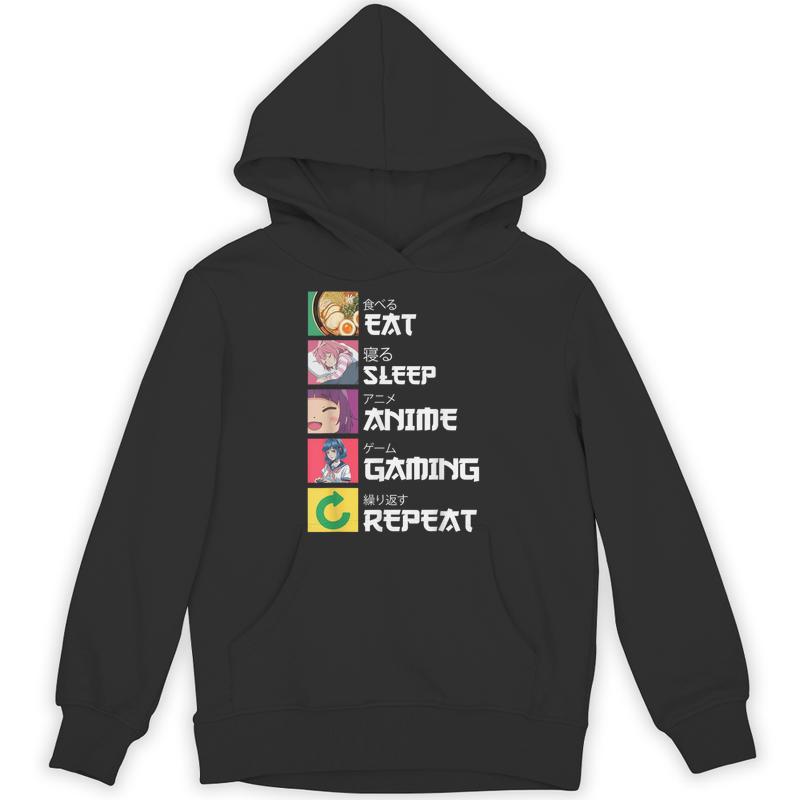 japan boba manga kawaii cool gamer japanese eat sleep anime gaming repeat unisex youth black small unisex hoodie 20250403112127 2nuufdef s4.jpg