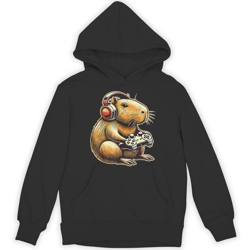 capybara cool gamer gamers boys gaming apparel unisex hoodie 20250321063341 hkllul1r s4.jpg