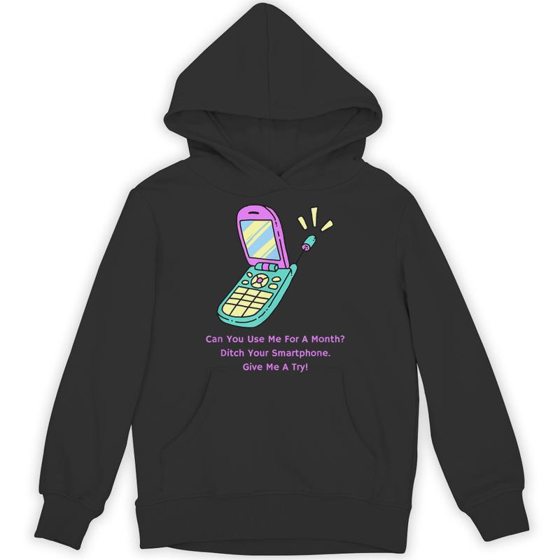 flip phone says ditch smartphone unisex hoodie 20250320141232 3siitdqu s4.jpg