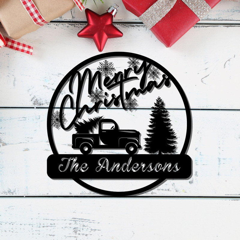 custom merry christmas truck metal sign truck christmas truck stencils decor rqjg1ivz.jpg