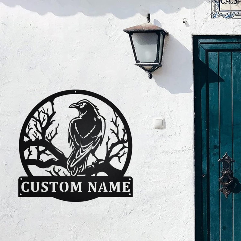 personalized black crow name sign decoration for room halloween home decor z4behjxi.jpg