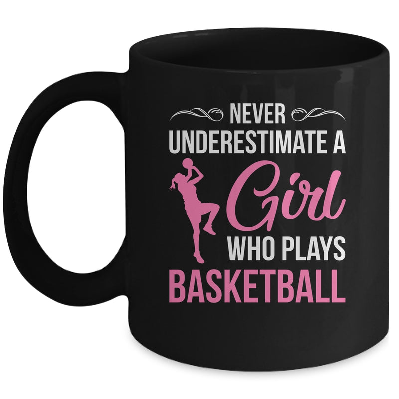 Funny Basketball Player Design for Girls Youth Teens Mug 11oz Mug Black front 800x.jpg