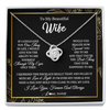 Personalized To My Beautiful Wife Necklace From Husband Feel My Love For Her Wife Birthday Anniversary Wedding Valentines Day Christmas Customized Message Card Love Knot Necklace Stan 100x.png