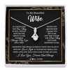 Personalized To My Beautiful Wife Necklace From Husband Feel My Love For Her Wife Birthday Anniversary Wedding Valentines Day Christmas Customized Message Card Alluring Beauty Necklac 100x.png