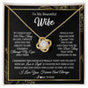 Personalized To My Beautiful Wife Necklace From Husband Feel My Love For Her Wife Birthday Anniversary Wedding Valentines Day Christmas Customized Message Card Love Knot Necklace 18K 100x.jpg