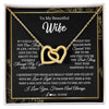 Personalized To My Beautiful Wife Necklace From Husband Feel My Love For Her Wife Birthday Anniversary Wedding Valentines Day Christmas Customized Message Card Interlocking Hearts Nec 100x.jpg
