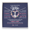 Personalized To My Beautiful Wife Necklace From Husband Feel My Love Wife Birthday Anniversary Wedding Valentines Day Christmas Customized Message Card Alluring Beauty Necklace Standa 100x.png