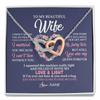 Personalized To My Beautiful Wife Necklace From Husband Feel My Love Wife Birthday Anniversary Wedding Valentines Day Christmas Customized Message Card Interlocking Hearts Necklace St 100x.png