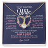 Personalized To My Beautiful Wife Necklace From Husband Feel My Love Wife Birthday Anniversary Wedding Valentines Day Christmas Customized Message Card Alluring Beauty Necklace 18K Ye 100x.jpg