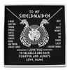 Personalized To My Shieldmaiden Necklace I Love You to Valhalla and Back Viking Jewelry For Women Birthday Wife Girlfriend Anniversary Customized Message Card Love Knot Necklace Stand 100x.png