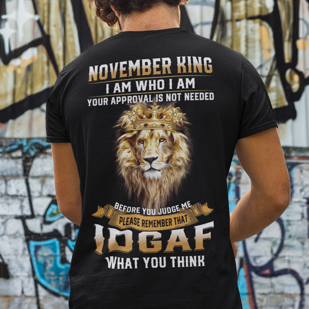 November King I Am Who I Am Your Approval Is Not Needed Shirt Lion Tee.jpg