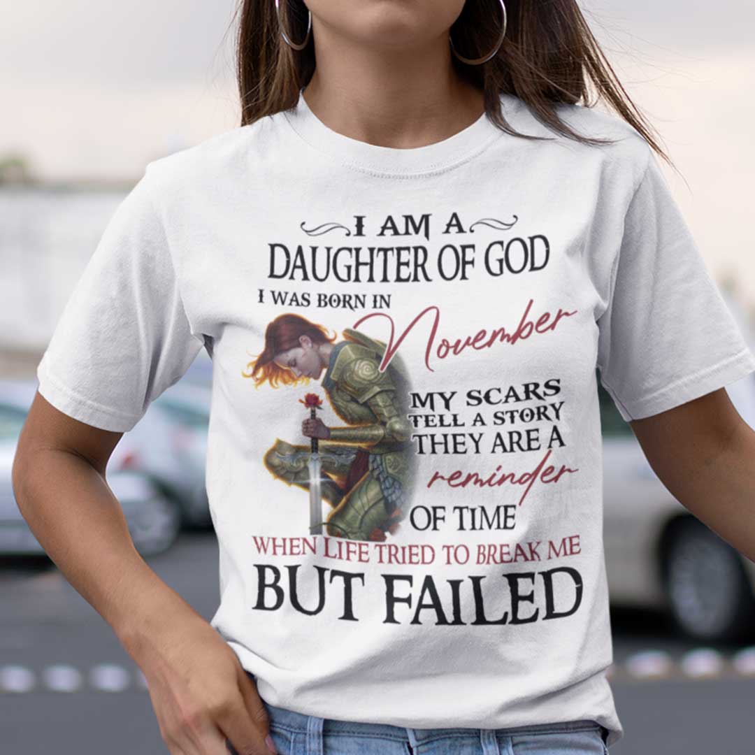 Im A Daughter Of God I Was Born In November Shirt.jpg
