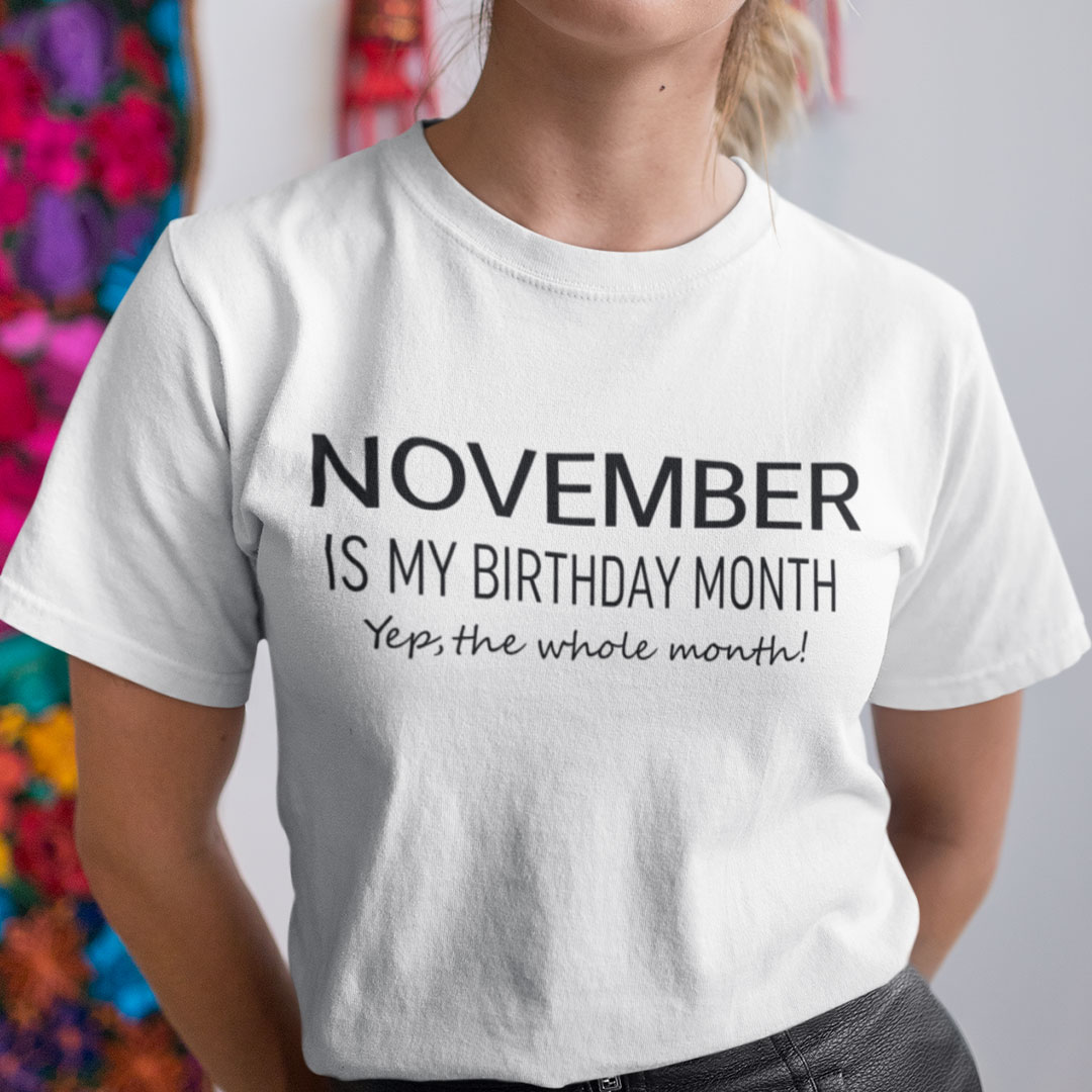November Birthday T Shirt November Is My Birthday Month.jpg