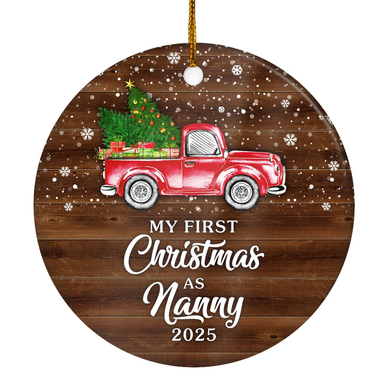 My First Christmas As Nanny Ornament 2024 New Nanny Decoration Christmas Tree Ornament Circle Ornament Mockup 1 800x.jpg