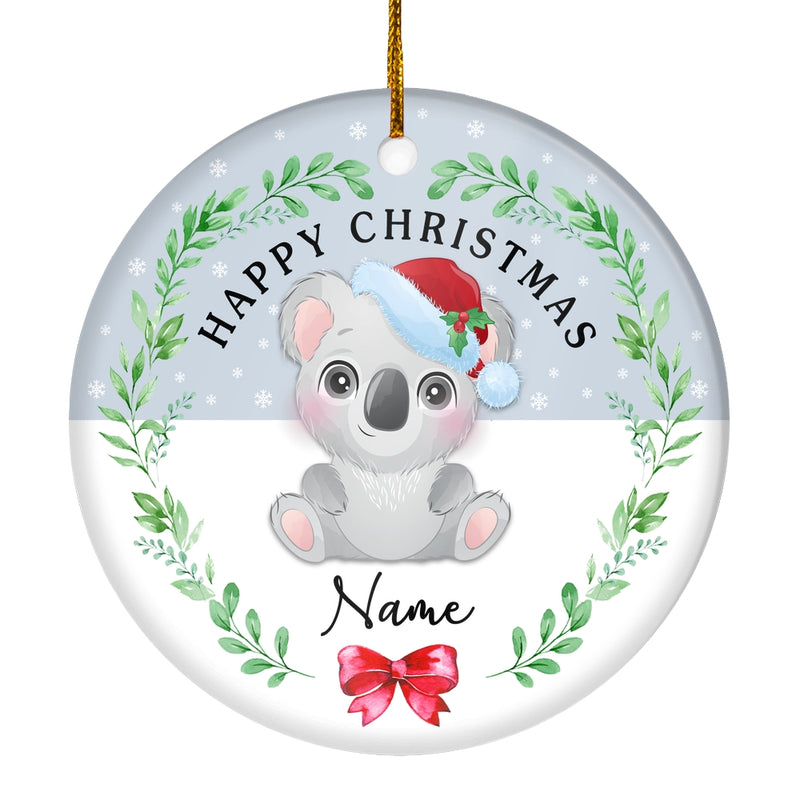 Personalized First Christmas Baby Ornament Custom Baby s Name Cute Koala First Christmas Baby 05 Customized Christmas Tree Ornament Circle Ornament Mockup 1 800x.jpg