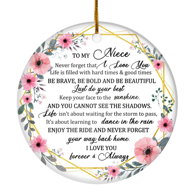 To My Niece Christmas Ornament from Aunt Auntie Uncle Never Forget That I Love You for Niece Christmas Tree Ornament Circle Ornament Mockup 1 800x.jpg
