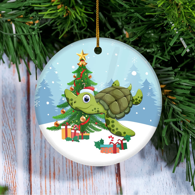 Merry Christmas Tree Turtle Christmas Tree Ornament Circle Ornament Mockup 3 800x.jpg
