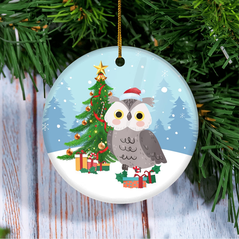 Merry Christmas Tree Owl Christmas Tree Ornament Circle Ornament Mockup 3 800x.jpg