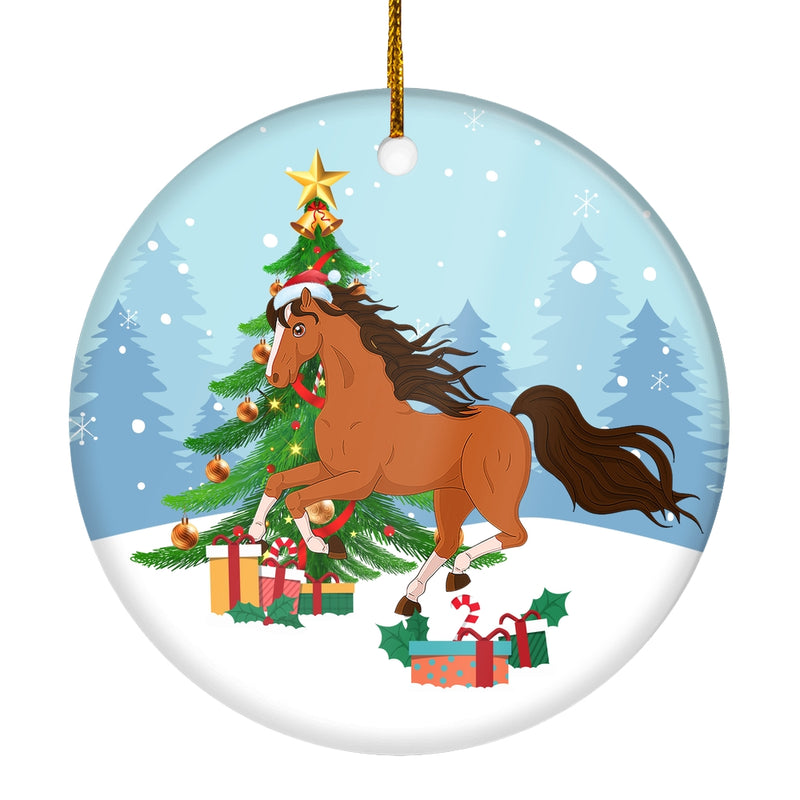 Merry Christmas Tree Horse Christmas Tree Ornament Circle Ornament Mockup 1 800x.jpg