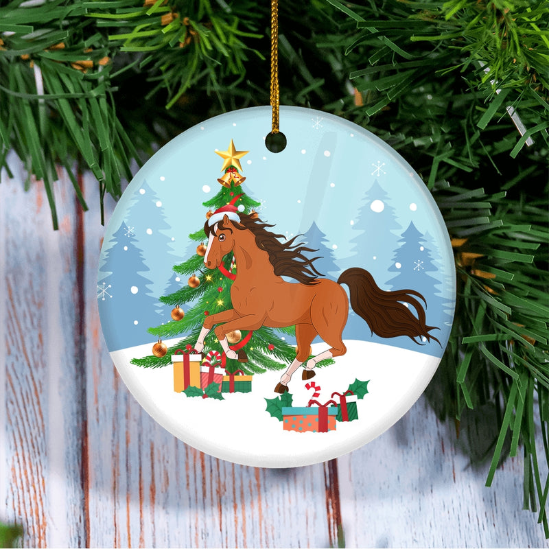 Merry Christmas Tree Horse Christmas Tree Ornament Circle Ornament Mockup 3 800x.jpg
