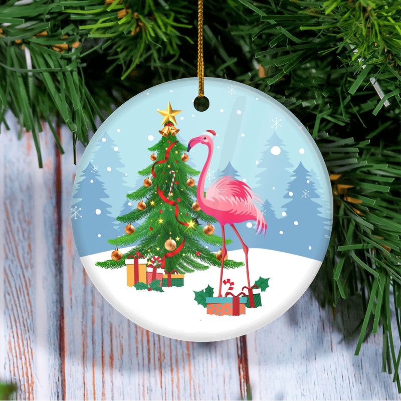 Merry Christmas Tree Flamingo Christmas Tree Ornament Circle Ornament Mockup 3 800x.jpg