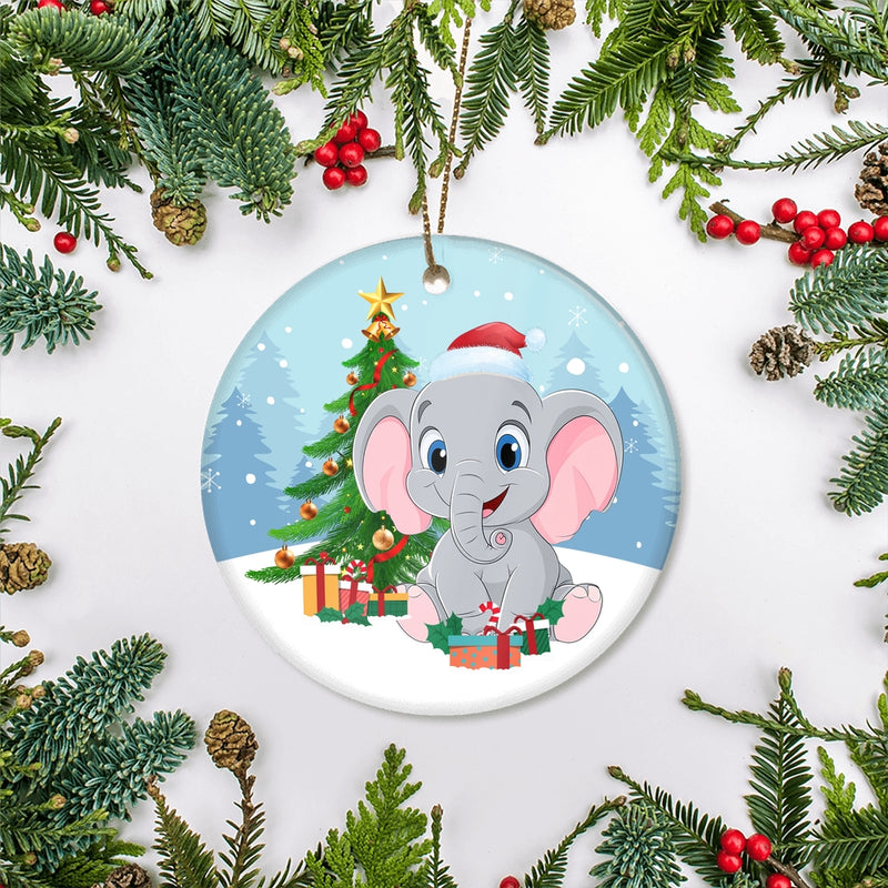 Merry Christmas Tree Elephant Christmas Tree Ornament Circle Ornament Mockup 2 800x.jpg