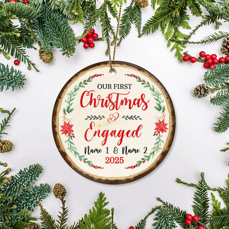 Personalized Christmas Ornament Let s Make Memories Custom for Engaged Getting Married Wedding Couple Customized Christmas Tree Ornament Circle Ornament Mockup 2 800x.jpg