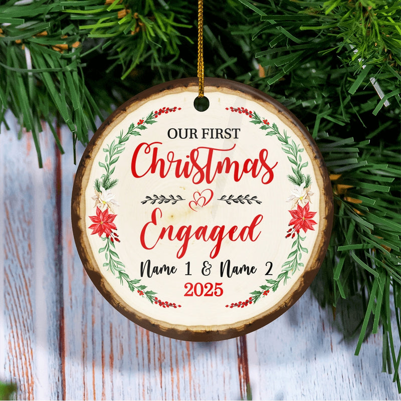 Personalized Christmas Ornament Let s Make Memories Custom for Engaged Getting Married Wedding Couple Customized Christmas Tree Ornament Circle Ornament Mockup 3 800x.jpg