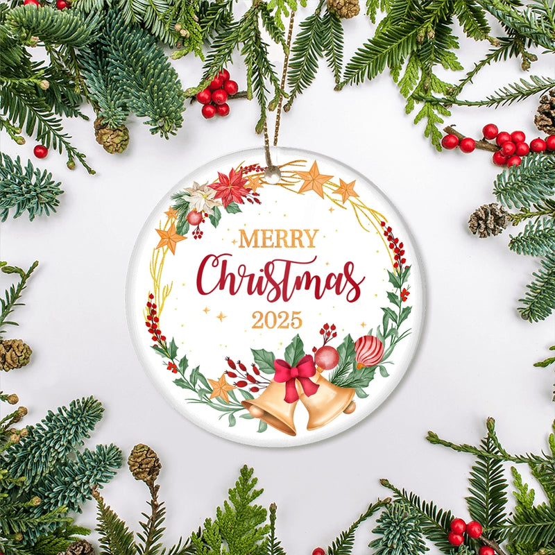 2024 Merry Christmas Ornament Traditional Festive Christmas Tree Ornament Circle Ornament Mockup 2 800x.jpg