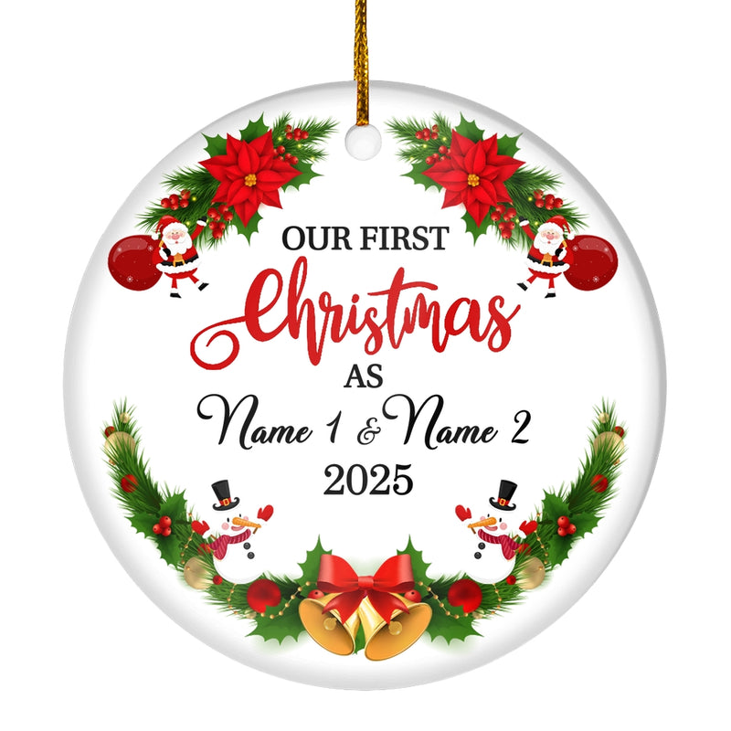Personalized Custom Our First Christmas Merry Christmas Gift For New Home Customized Christmas Tree Ornament Circle Ornament Mockup 1 800x.jpg