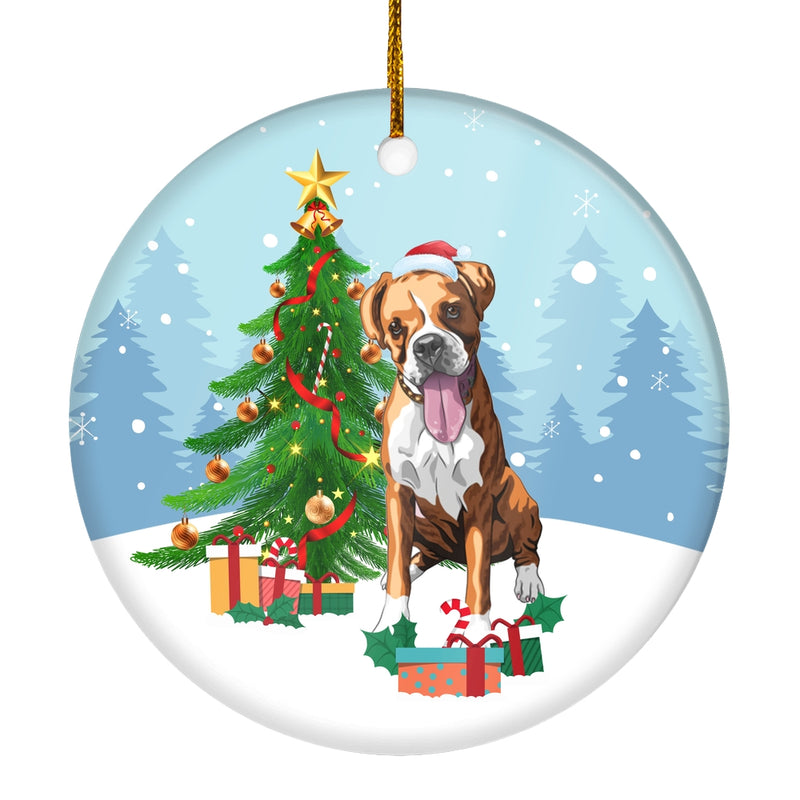 Merry Christmas Tree Boxer Christmas and Dogs Gift for Dog Lovers Christmas Tree Ornament Circle Ornament Mockup 1 800x.jpg