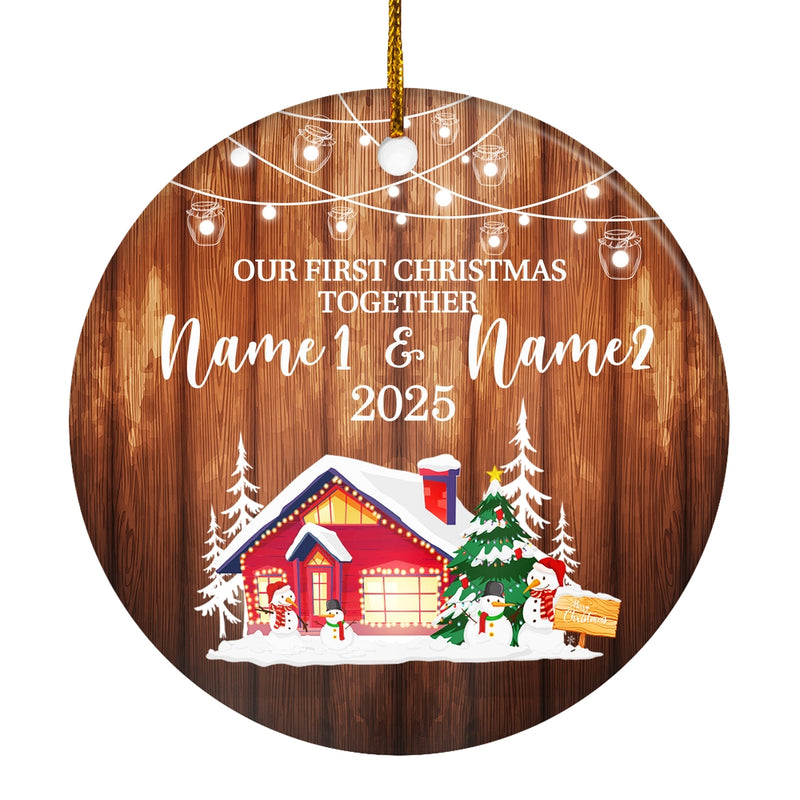 Personalized Custom Name Our First Christmas 2025 Ornament Christmas Snowman New Home for Couples Husband Wife Holiday Customized Christmas Tree Ornament Circle Ornament Mockup 1 800x.jpg