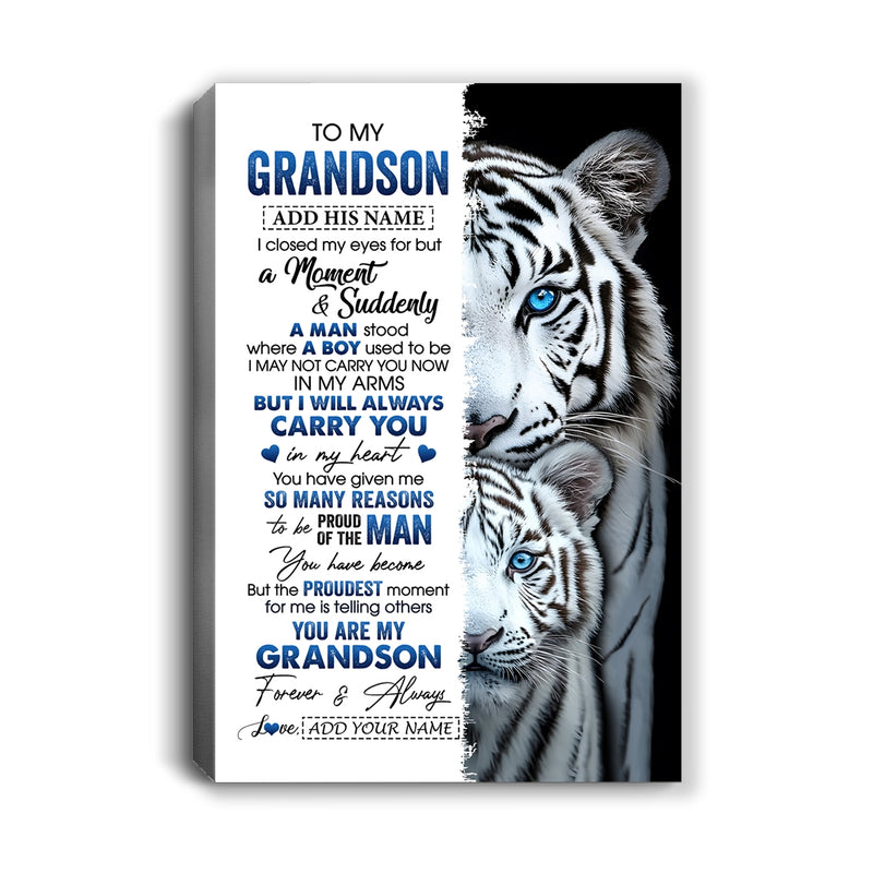 Personalized To My Grandson Canvas From Grandma Grandpa I Close My Eyes White Tiger Grandson Birthday Gift Graduation Christmas Wall Art Framed Canvas Canvas mockup 1 800x.jpg
