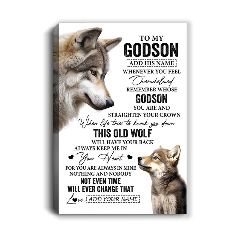 Personalized To My Godson Gifts Canvas From Godmother Uncle Whenever Wolf Unique Birthday Gifts For Godson Graduation Christmas Custom Wall Art Print Framed Canvas Canvas mockup 1 800x.jpg