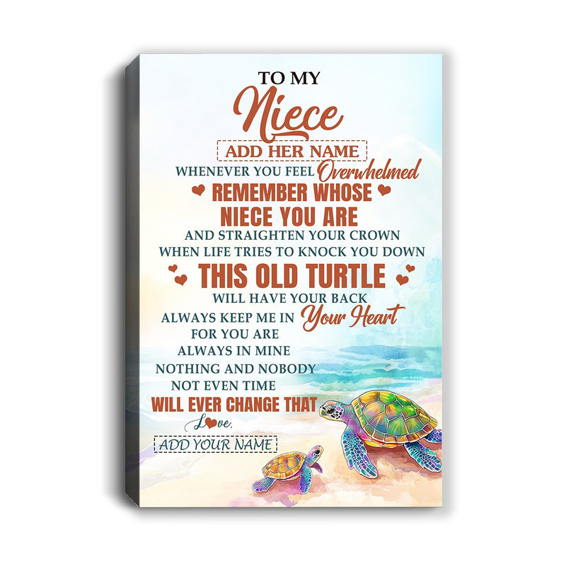 Personalized To My Niece Gifts Canvas From Aunt Uncle Whenever Turtle Unique Birthday Gifts For Niece Graduation Christmas Customized Custom Art Print Framed Canvas Canvas mockup 1 800x.jpg