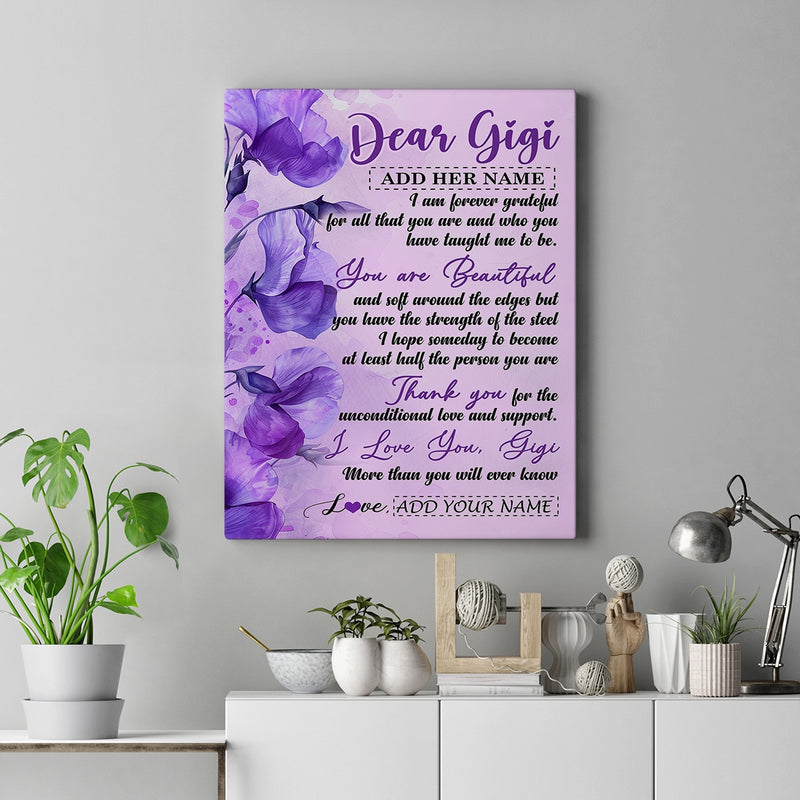 Personalized To My Gigi Gifts From Granddaughter Grandson Canvas Flower You Are Beautiful Gifts For Gigi Mothers Day Birthday Christmas Custom Print Framed Canvas Canvas mockup 2 800x.jpg