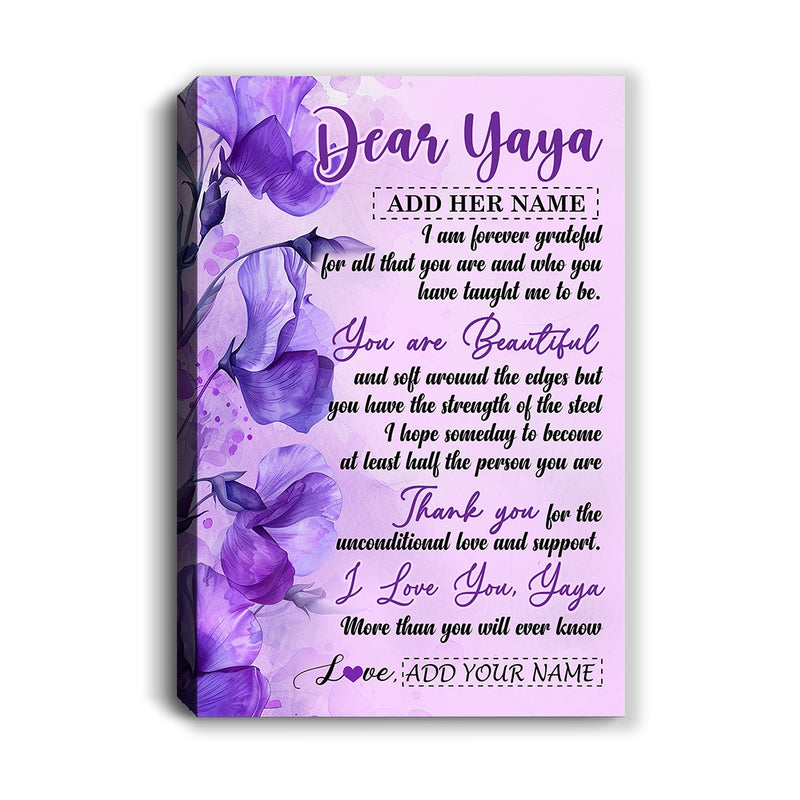 Personalized To My Yaya Gifts From Kids Canvas Flower You Are Beautiful Gifts For Yaya Mothers Day Birthday Christmas Thanksgiving Custom Wall Art Print Framed Canvas Canvas mockup 1 800x.jpg