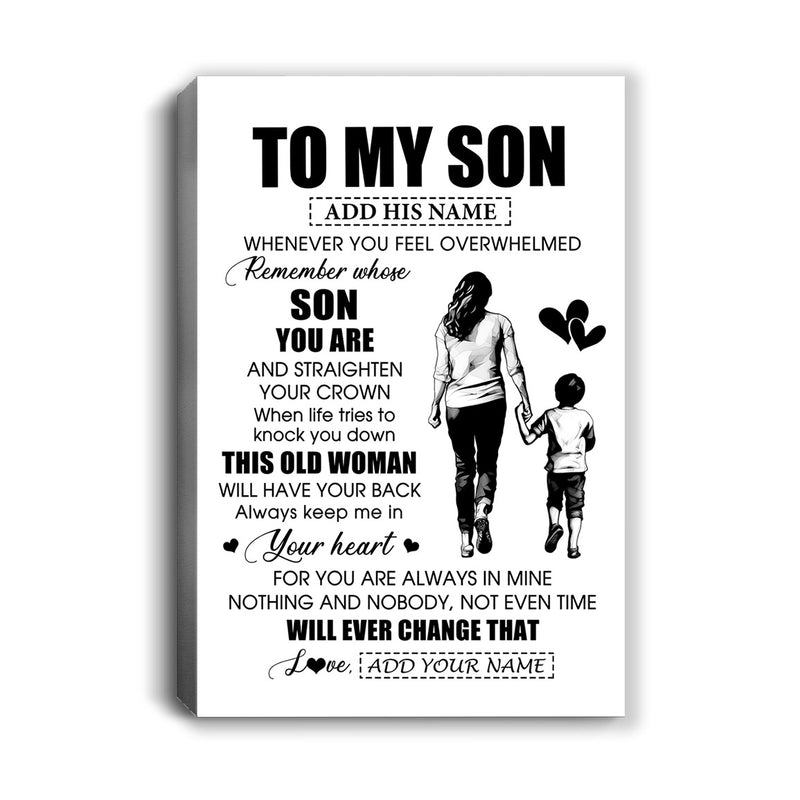 Personalized To My Son Gifts Canvas From Mom Mother Whenever Woman Unique Birthday Gifts For Son Graduation Christmas Custom Wall Art Print Framed Canvas Canvas mockup 1 800x.jpg