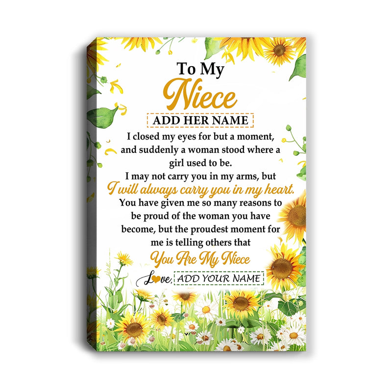 Personalized To My Niece Gifts Canvas From Aunt Uncle I Closed My Eyes Sunflower Best Niece Birthday Gifts Graduation Christmas Custom Custom Art Print Framed Canvas Canvas mockup 1 800x.jpg