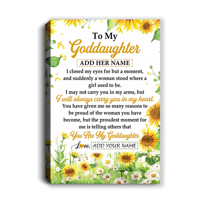 Personalized To My Goddaughter Gifts Canvas From Godmother I Closed My Eyes Sunflower Best Goddaughter Birthday Gifts Christmas Custom Custom Art Print Framed Canvas Canvas mockup 1 800x.jpg