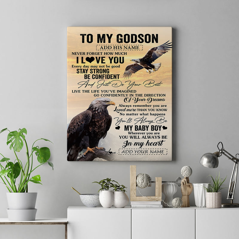 Personalized To My Godson Gifts From Godmother Uncle Canvas Eagle Never Forget How Much I Love You Godson Birthday Graduation Christmas Custom Art Print Framed Canvas Canvas mockup 2 800x.jpg
