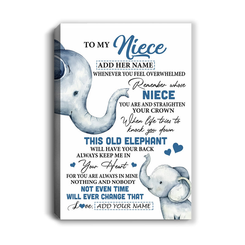 Personalized To My Niece Gifts Canvas From Aunt Uncle Whenever Elephant Unique Birthday Gifts For Niece Graduation Christmas Custom Custom Art Print Framed Canvas Canvas mockup 1 800x.jpg