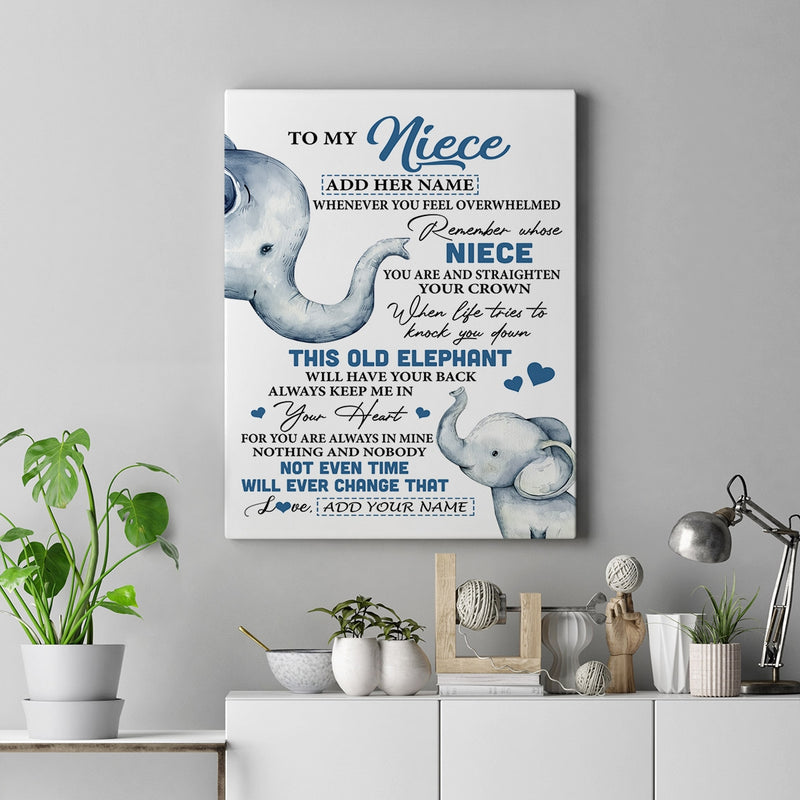 Personalized To My Niece Gifts Canvas From Aunt Uncle Whenever Elephant Unique Birthday Gifts For Niece Graduation Christmas Custom Custom Art Print Framed Canvas Canvas mockup 2 800x.jpg