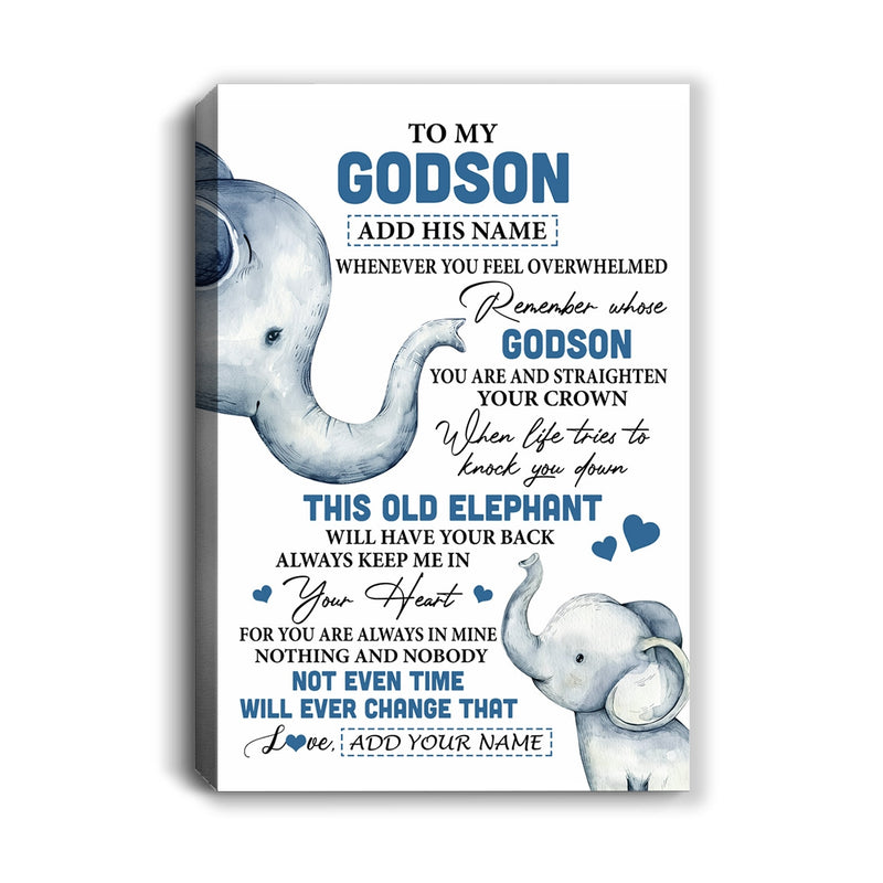 Personalized To My Godson Gifts Canvas From Godmother Uncle Whenever Elephant Unique Birthday Gifts For Godson Graduation Christmas Custom Wall Art Print Framed Canvas Canvas mockup 1 800x.jpg