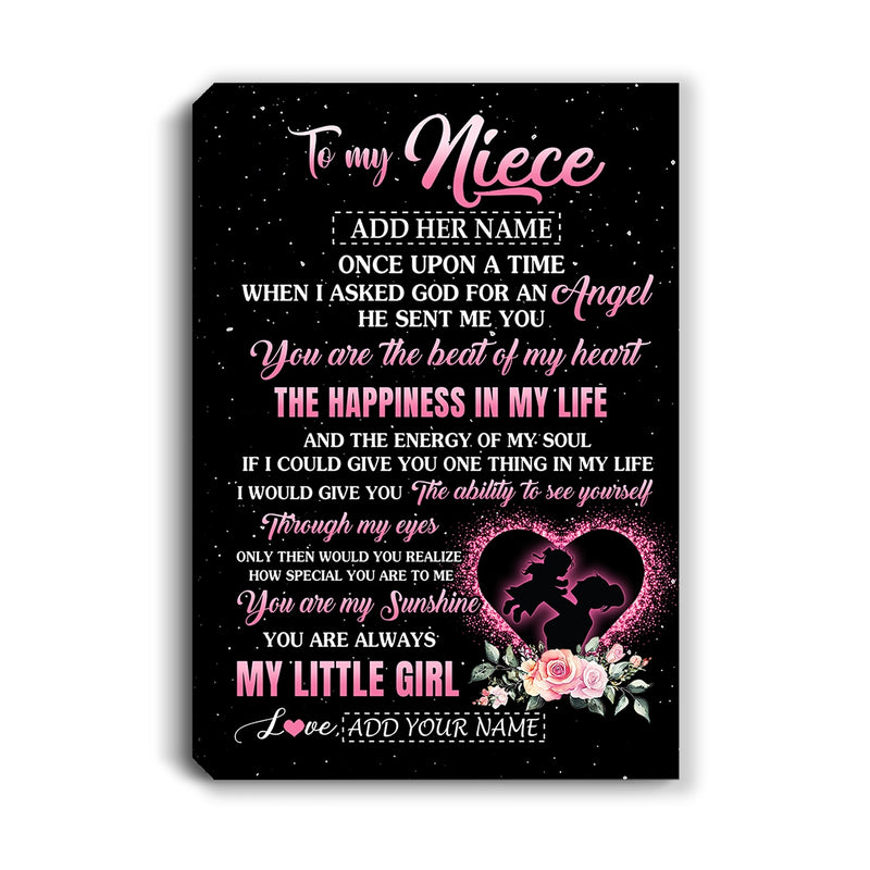 Personalized To My Niece From Aunt Auntie Canvas Once Upon A Time Birthday Graduation Gifts For Niece Gifts Christmas Custom Wall Art Print Framed Canvas Canvas mockup 1 800x.jpg