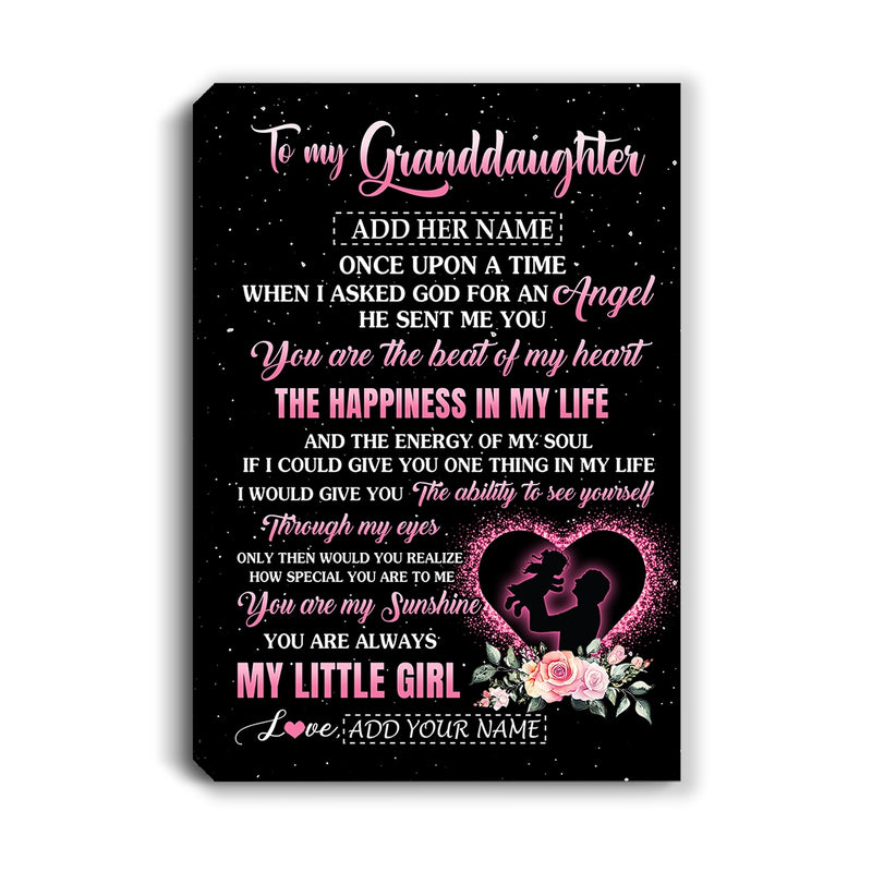 Personalized To My Granddaughter From Grandpa Papa Canvas Once Upon A Time Birthday Graduation Gifts For Granddaughter Gifts Christmas Custom Art Print Framed Canvas Canvas mockup 1 800x.jpg