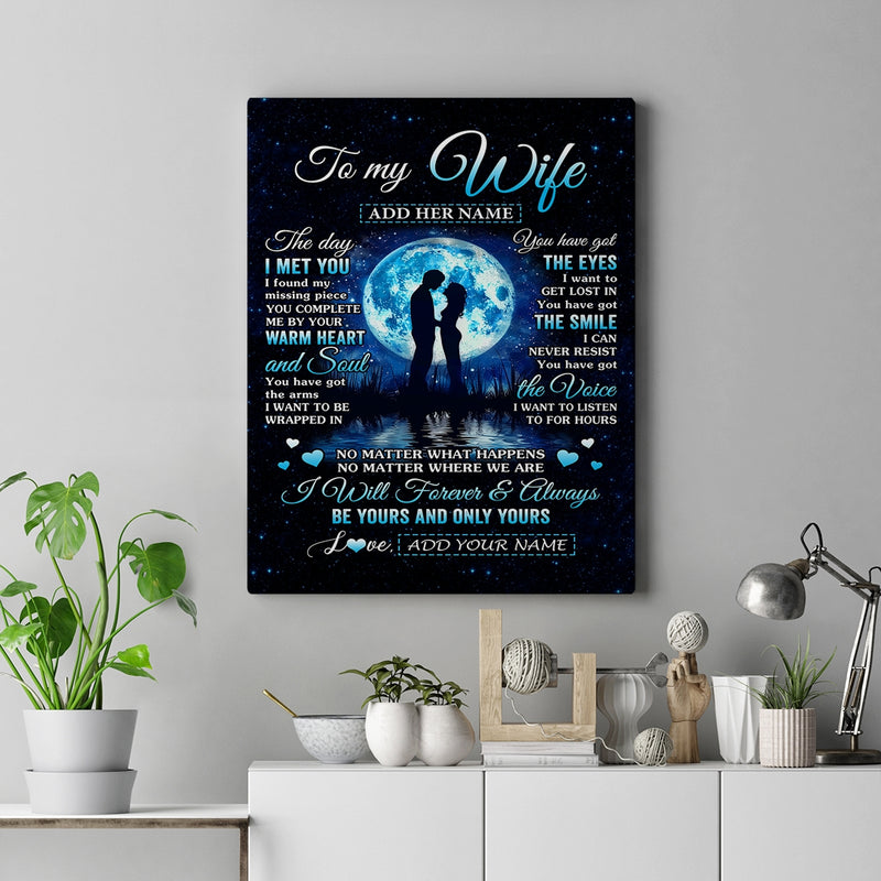 Personalized To My Wife Canvas The Day I Met You Husband Birthday Anniversary Romantic Valentines Day Gifts For Her Christmas Custom Wall Art Print Framed Canvas Canvas mockup 2 800x.jpg
